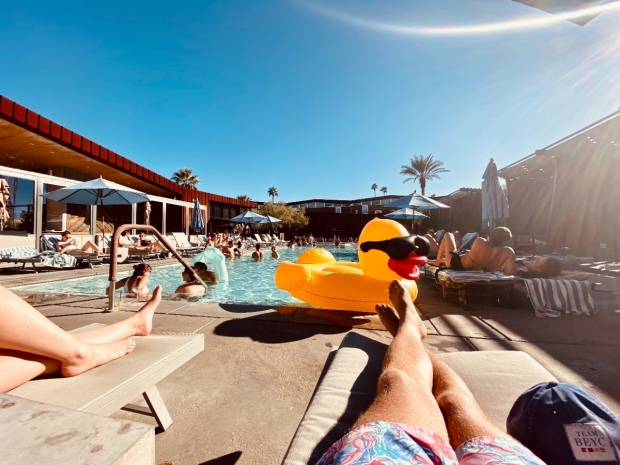 Enjoying a day by the pool in a Palm Springs resort. Courtesy of Oliver Dumoulin, Unsplash.com